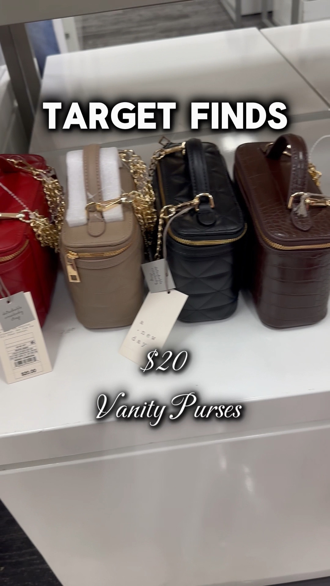 I Had to Share These!! I Saw the Cutesttttt Vanity Bags in Target for Only $20!!! It’s the Perfect Style on Trend Right Now, at an Unbelievable Price!! The Red & Brown are my Favorites! Now Which Colors are You Grabbing?? 👀👀👀😍😍😍

#target #circleweek #targetfinds #purses

#LTKStyleTip #LTKItBag #LTKFindsUnder50