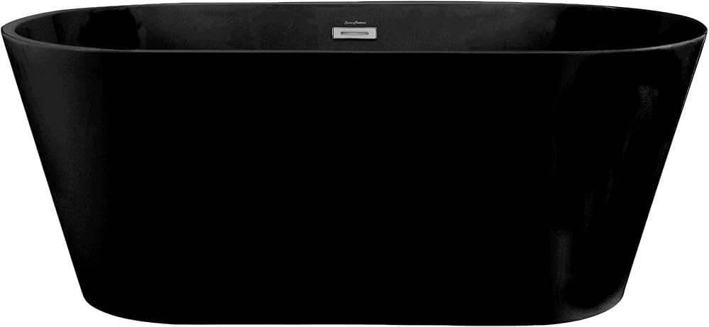 Claire 60" Freestanding Bathtub in Matte Black | Amazon (US)