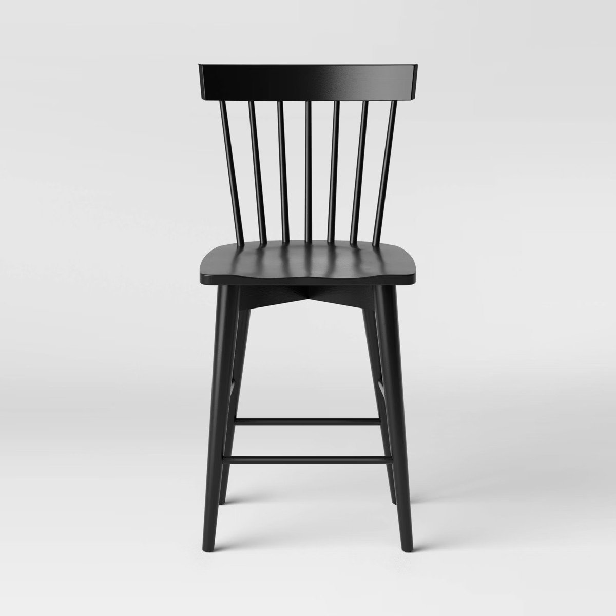 Windsor Counter Height Barstool Hardwood Black - Threshold™: 24" Slat Back, Armless | Target