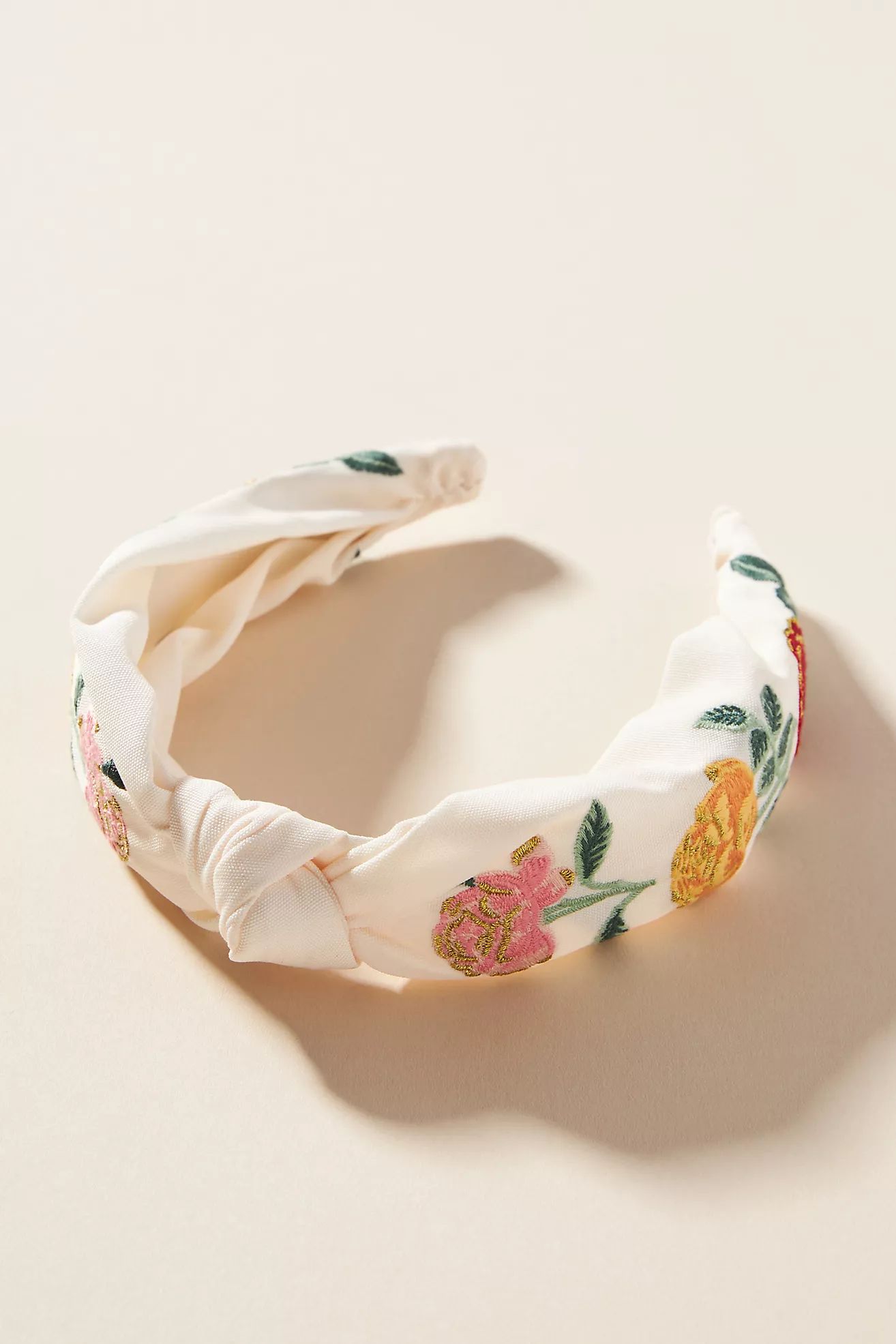 Rifle Paper Co. Embroidered Roses Knot Headband | Anthropologie (US)