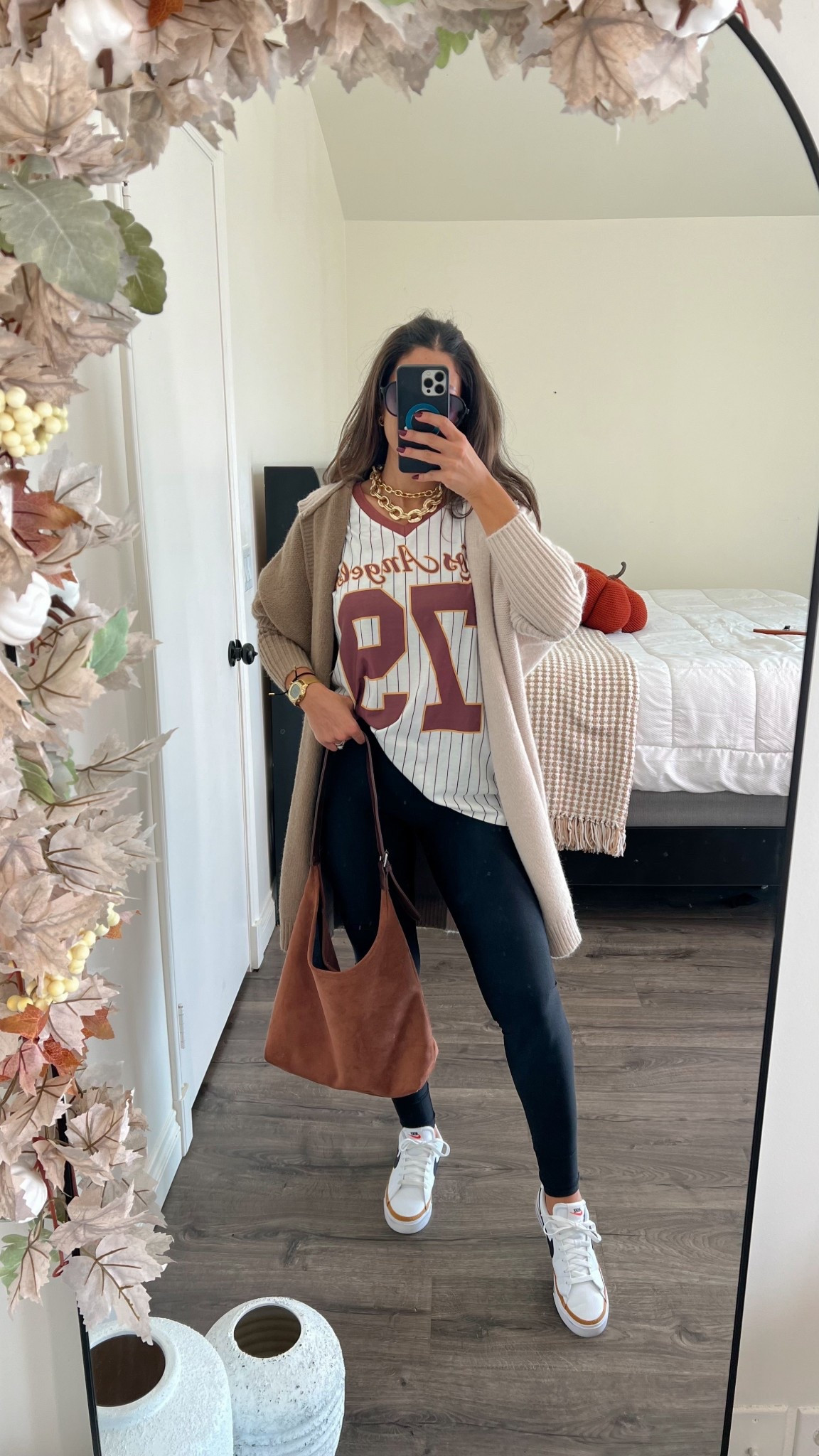 Casual fall outfit idea. Love this cardigan. Small in leggings and large in jersey top

#LTKFindsUnder50 #LTKStyleTip #LTKSeasonal