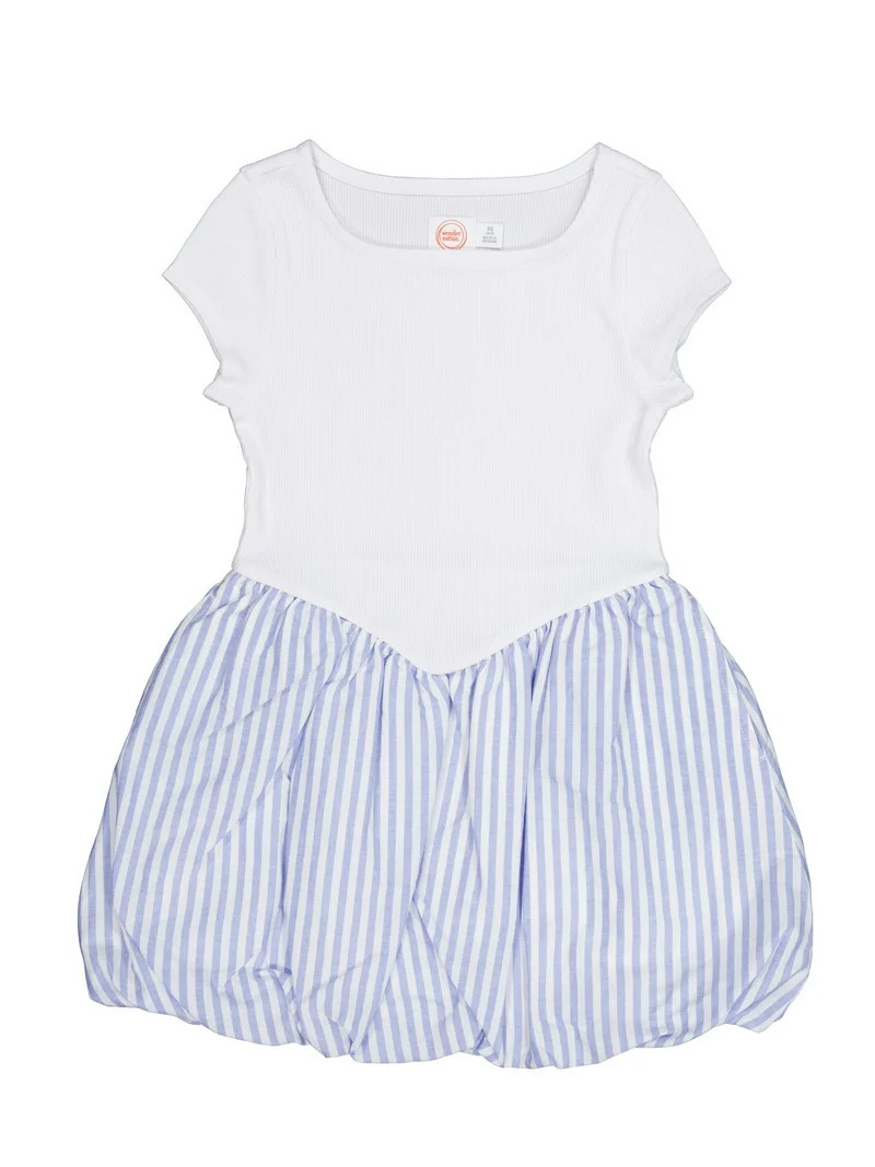 Wonder Nation Girls Bubble Dress, Sizes 4-18 & Plus | Walmart (US)