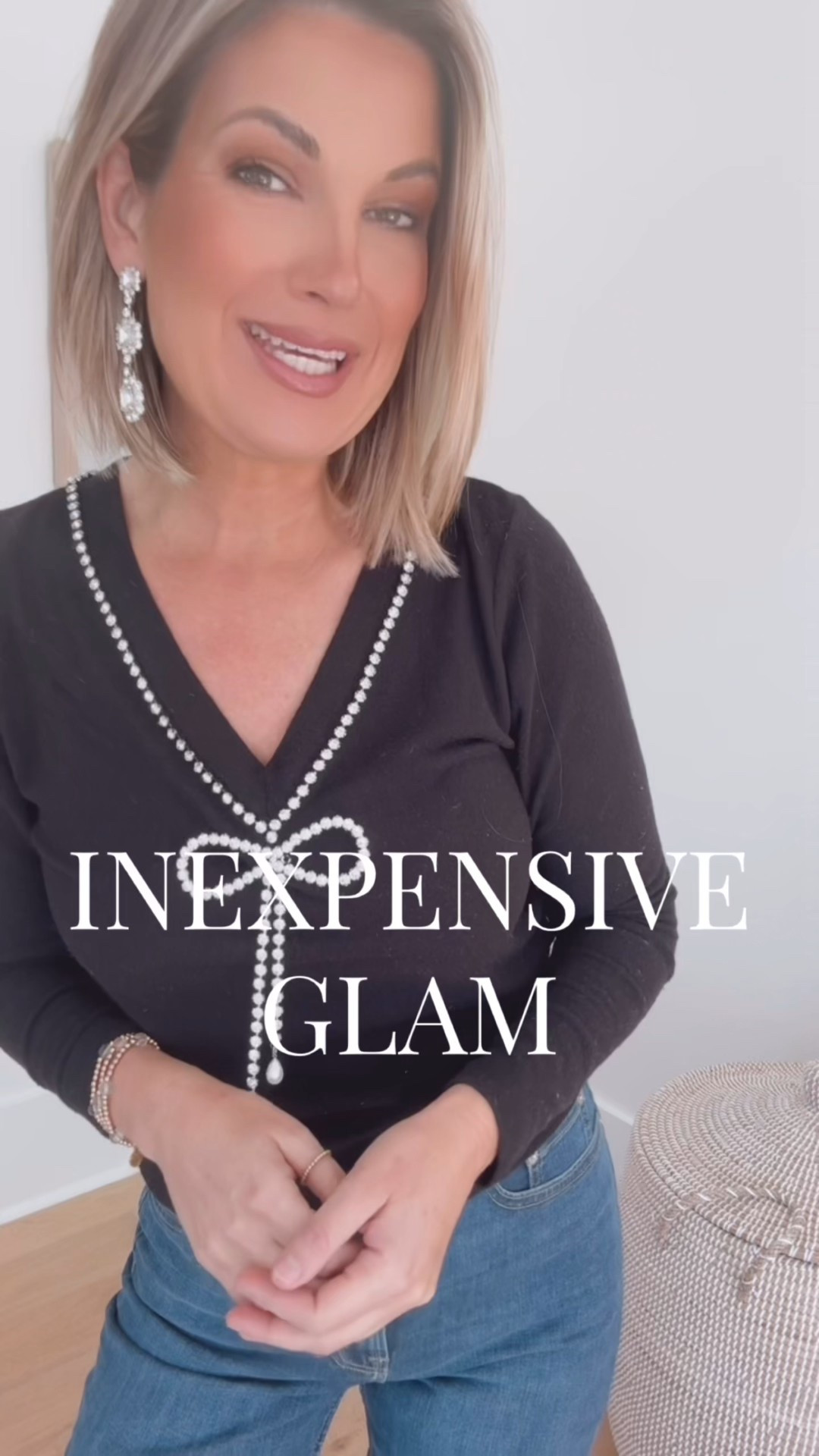 Inexpensive ways to look glam for the holidays. This top is on double sale and reversible and the shoe clips are a $10 accessory with big impact!  I added another option that has faster shipping.  Size up one in the waist of the jeans. They’re so slimming. 

#LTKCyberWeek #LTKFindsUnder50 #LTKSaleAlert