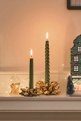 Present Bow Gold Candle Holder | Anthropologie (US)