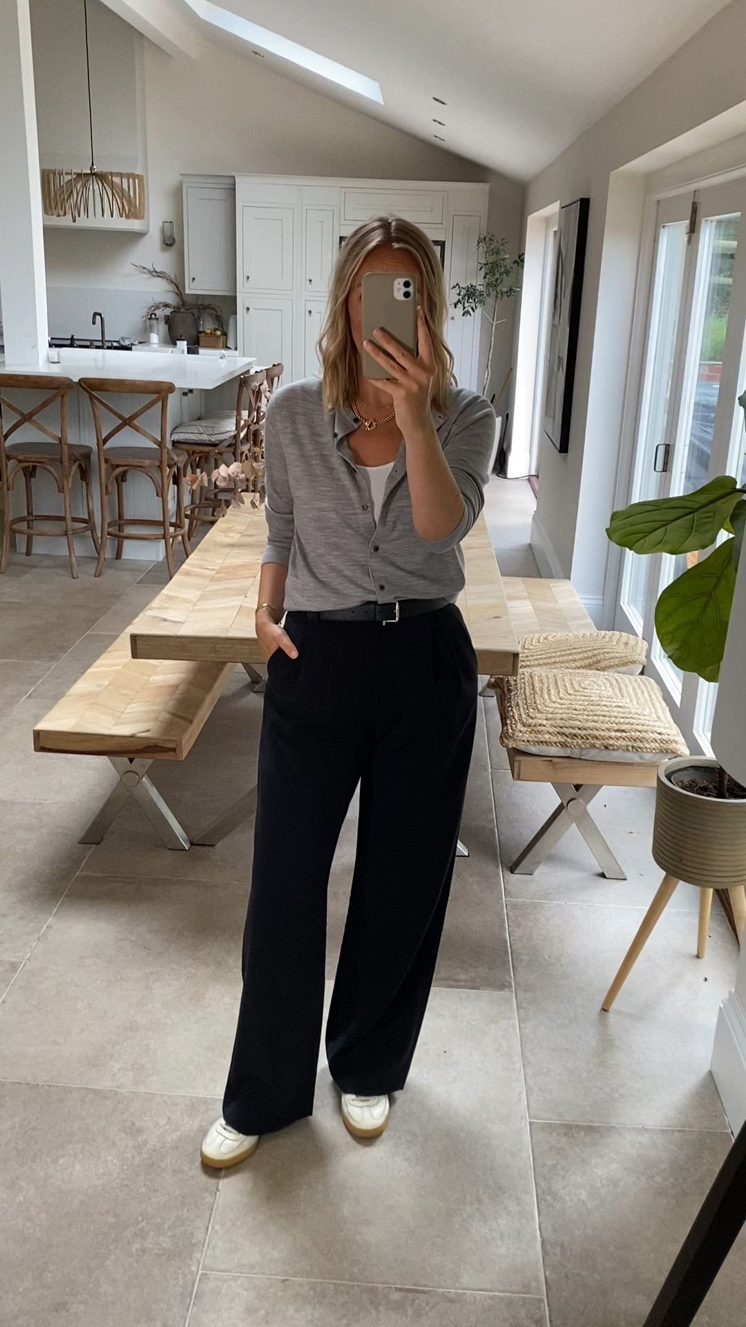 Machine washable , pleat front work trousers - available in different colours , lengths and a curvy fit. 
I’m wearing the 30 Long - I have a smaller waist and this fits neat so if you are a 14 with less defined waist I’d go 31 waist. 

#LTKstyletip #LTKuk #LTKworkwear