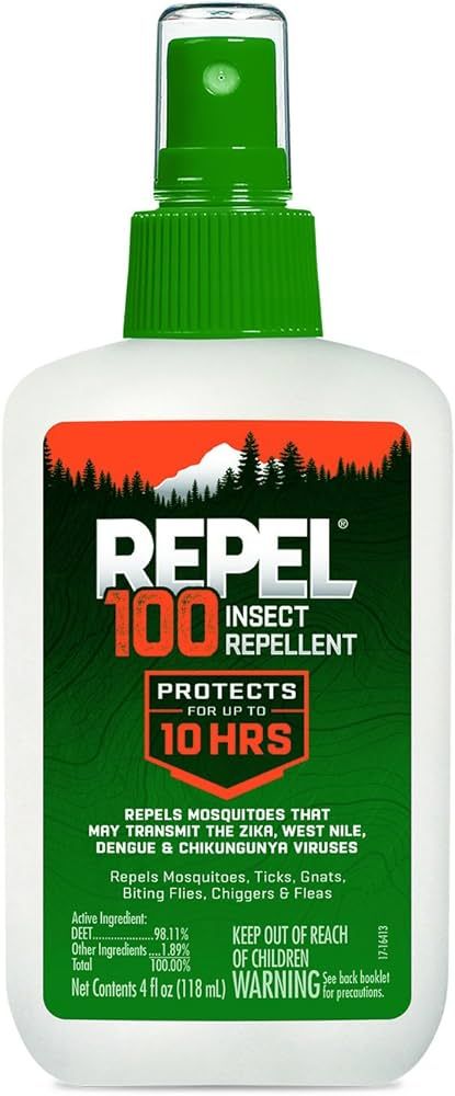 Repel 100 Insect Repellent, Pump Spray, 4-Fluid Ounces, 10-Hour Protection | Amazon (US)