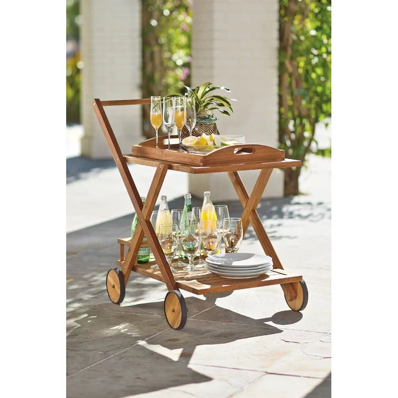 Lathaniel Wood Bar Cart | Wayfair North America