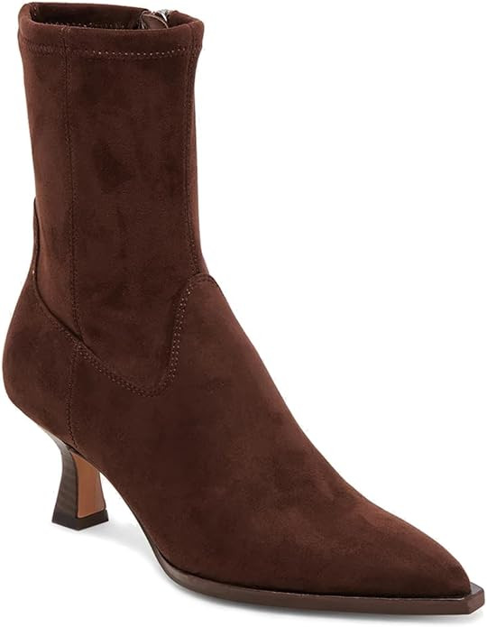 VOMIRA Ankle Boots for Women Pointy Toe Stacked Kitten Heels Black Boots for Women Side Zipper Le... | Amazon (US)