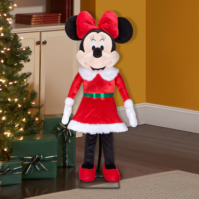Disney 4-ft Minnie Mouse Musical Animatronic Christmas Decoration | Lowe's