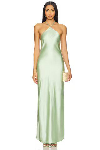 Line & Dot x REVOLVE Kira Maxi Dress in Pistachio Green from Revolve.com | Revolve Clothing (Global)