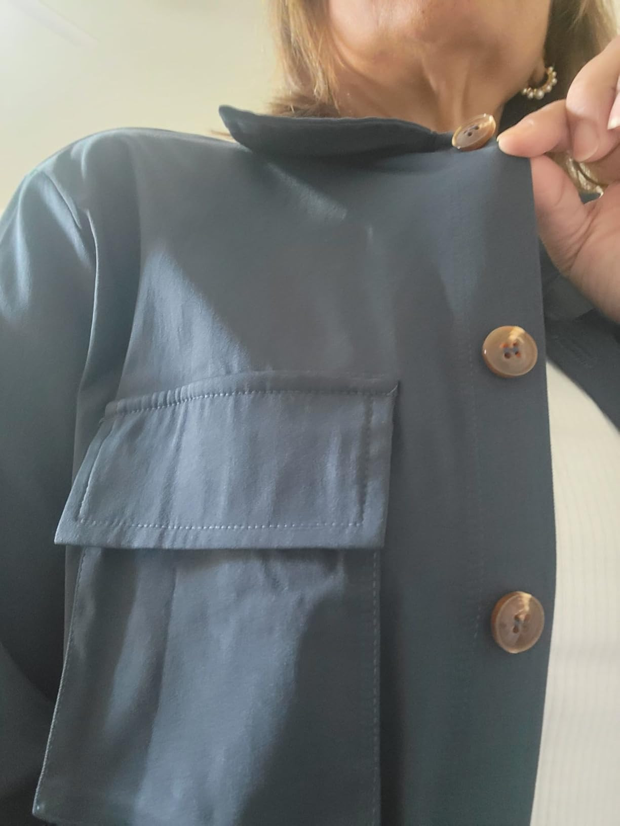 Onedreamer Women's Military Safari Cropped Jackets Button Down Lightweight Oversized Utility Anor... | Amazon (US)