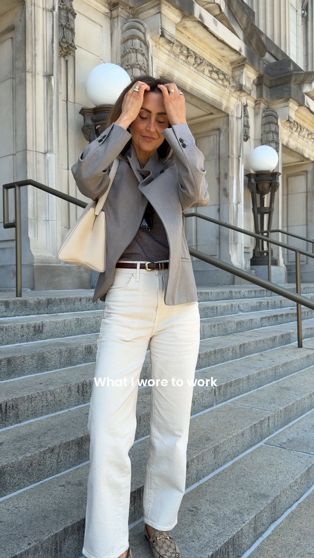 What I wore to work on Monday and forgot to share! Veronica beard jeans 26, fits tts. Varley polo knit and Zara blazer xs 

#LTKWorkwear #LTKOver40 #LTKootd