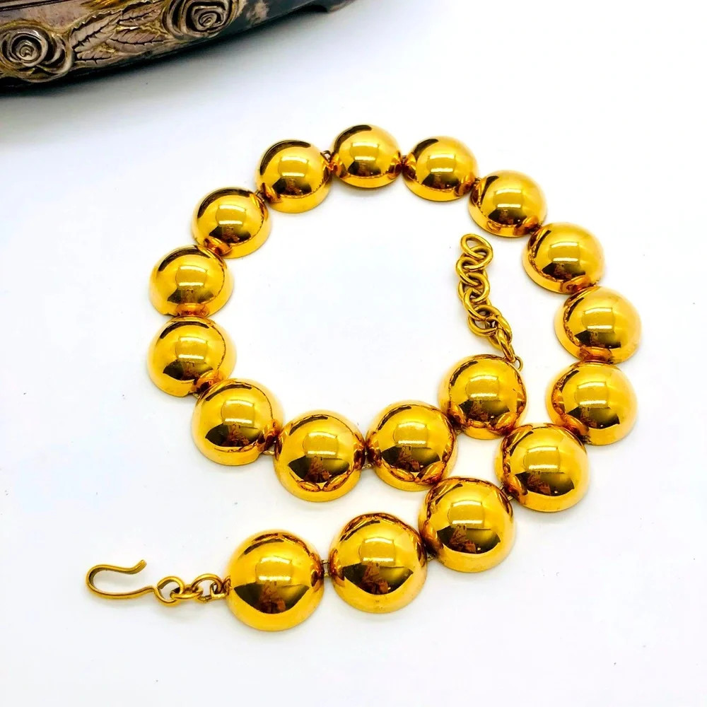 Vintage Gold Tone Signed MONET Statement Necklace \ud83d\udc51 | Poshmark