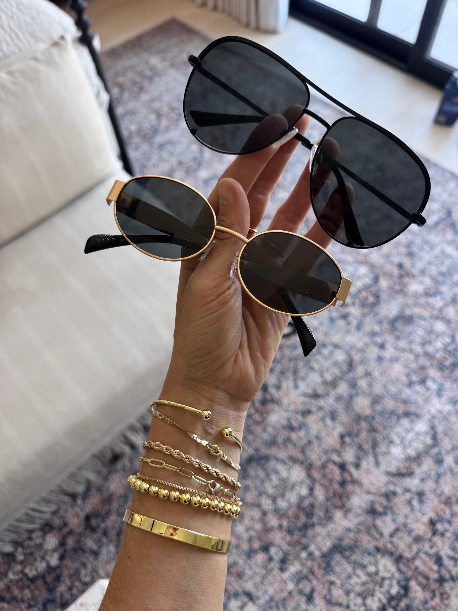These are my two absolute favorite pairs of sunglasses and they’re both under $20. ￼