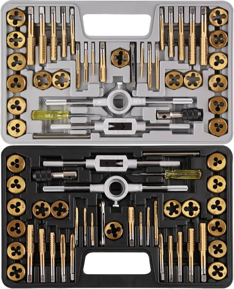 Anfrere Tap and Die Set Metric and Standard, Rethreading Tool Kit for Coarse and Fine Threads, GC... | Amazon (US)