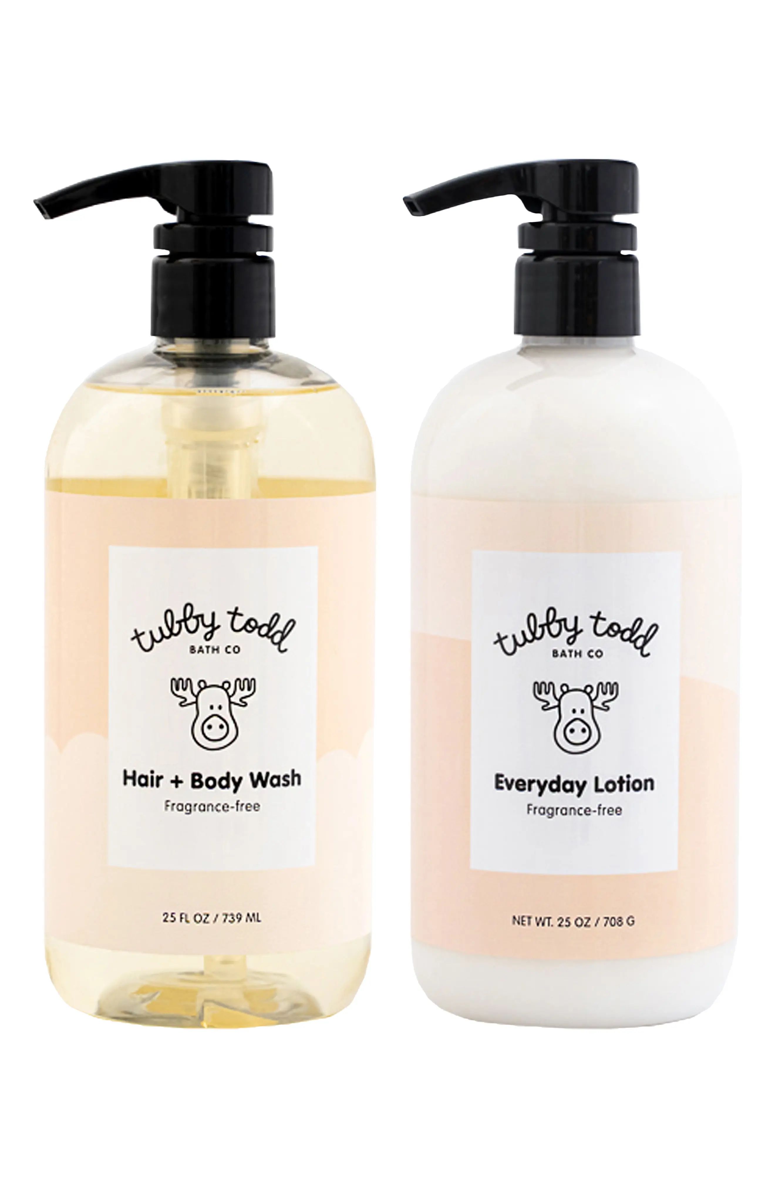 Tubby Todd Bath Co. The Wash & Lotion Bundle in Fragrance Free at Nordstrom | Nordstrom