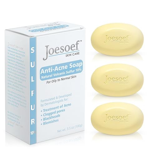 Joesoef Anti-Acne Soap, Natural Volcanic Sulfur 10%, for Oily to Normal Skin, 3.5-Ounces (Pack of 3) | Amazon (US)