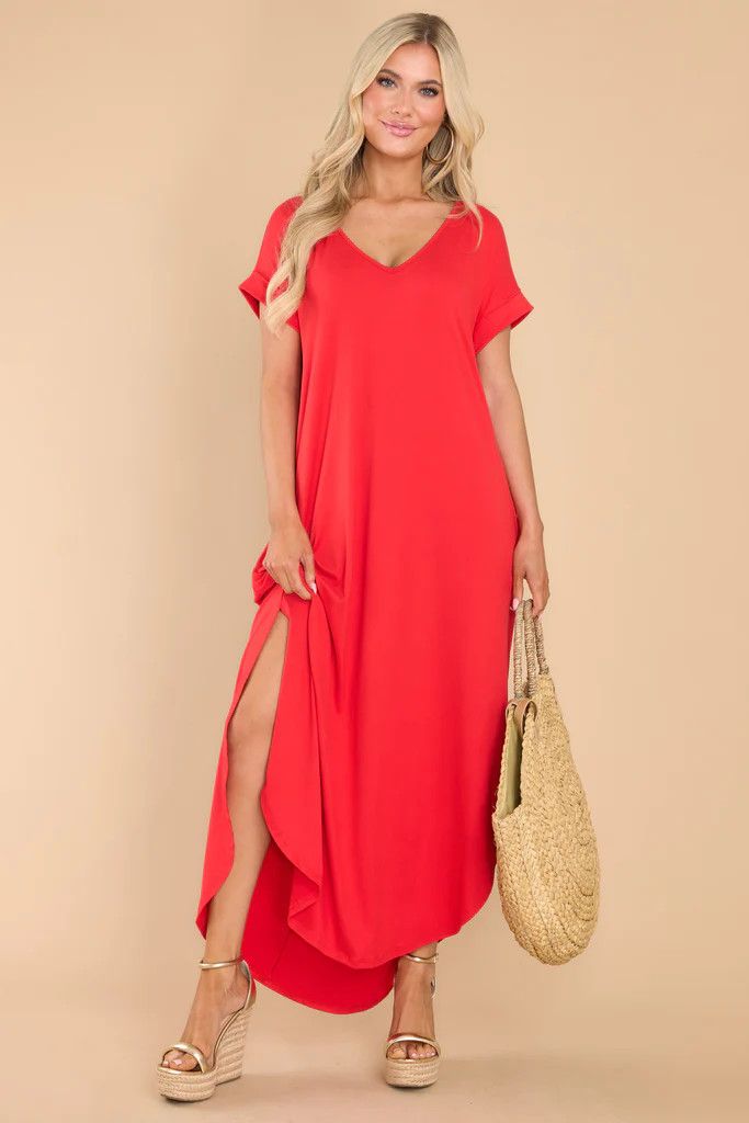 Always The Same Thing Red Maxi Dress | Red Dress 