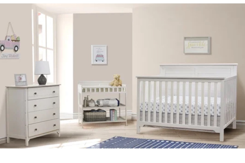 Weathered white farmhouse 3 piece convertible nursery furniture set

#LTKhome #LTKfamily #LTKbaby