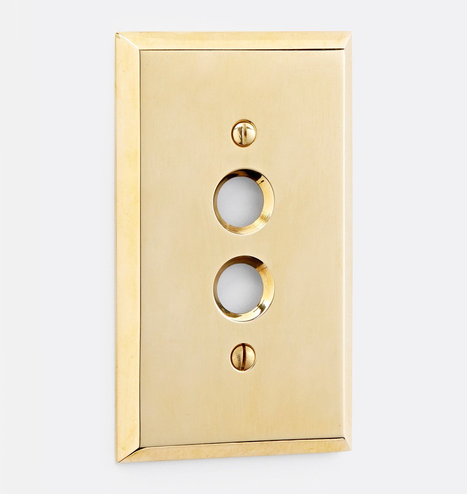 Lewis Single Push-Button Switchplate
 | Rejuvenation | Rejuvenation
