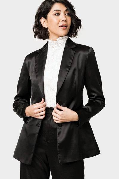 Shine Effect Long-Line Blazer | Gibson