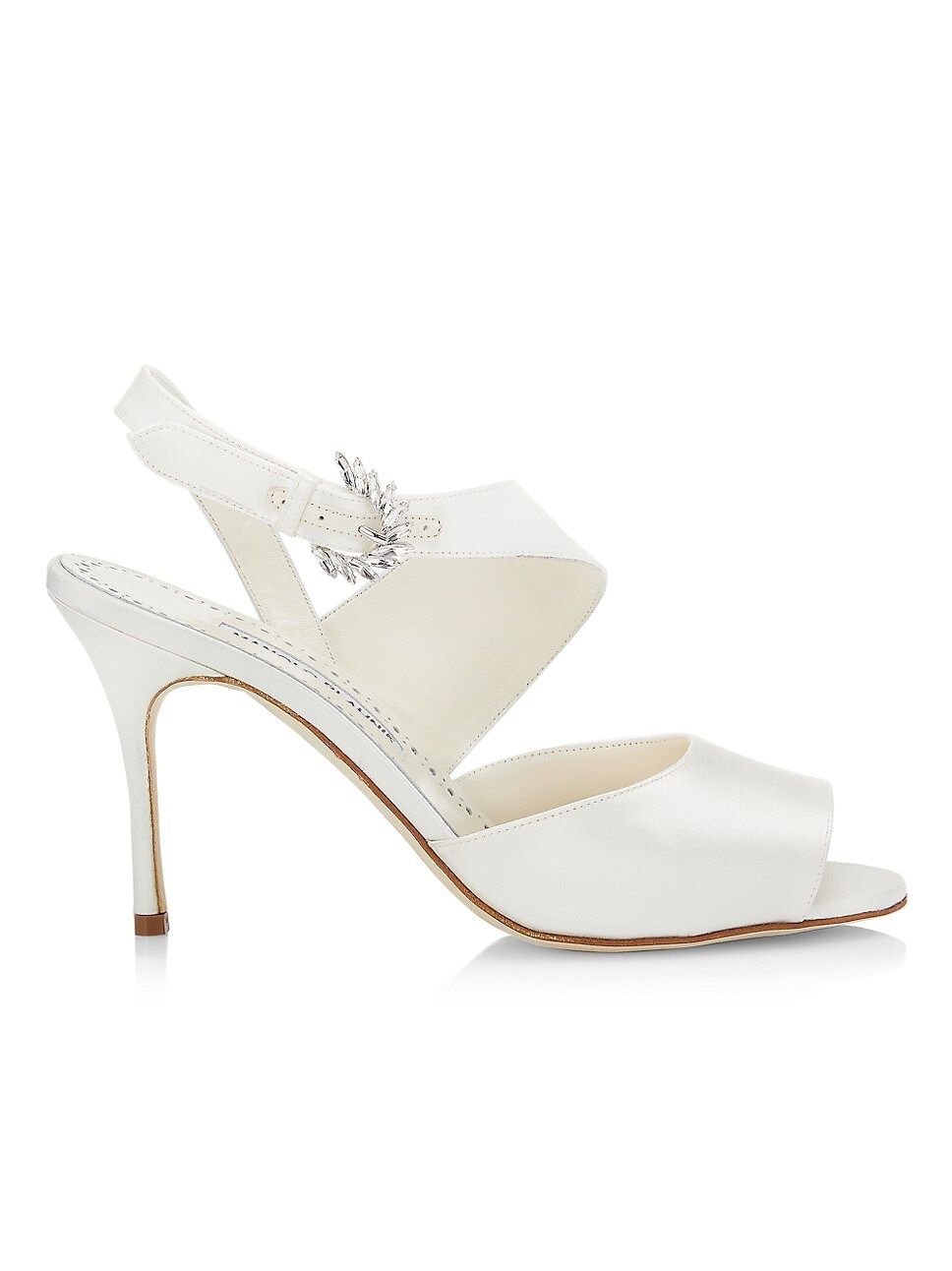 Havelopa 90MM Crystal Buckle Satin Sandals | Saks Fifth Avenue