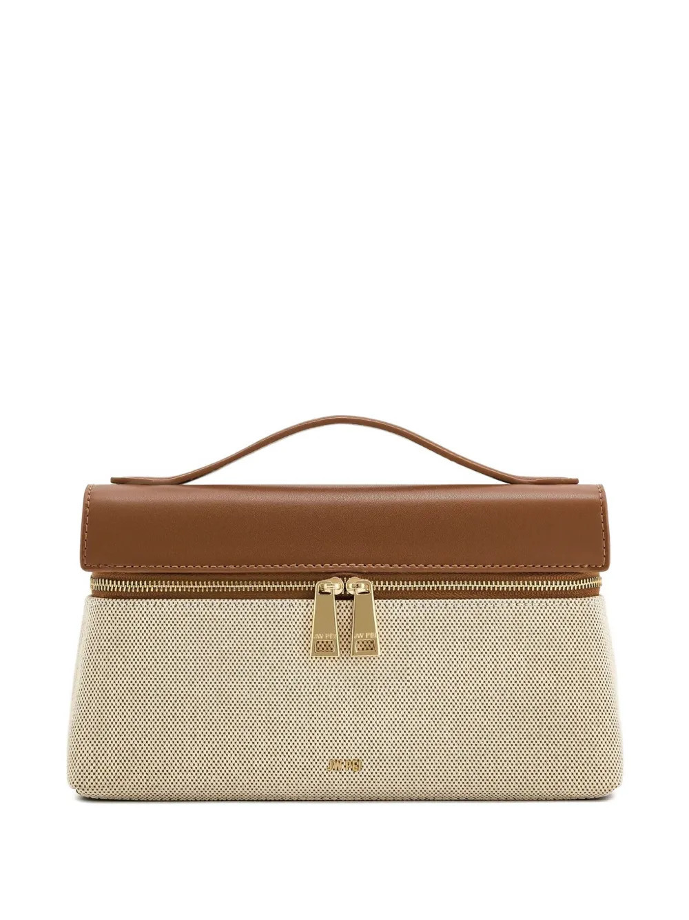 JW Pei top-handle canvas clutch bag - Neutrals | Farfetch Global
