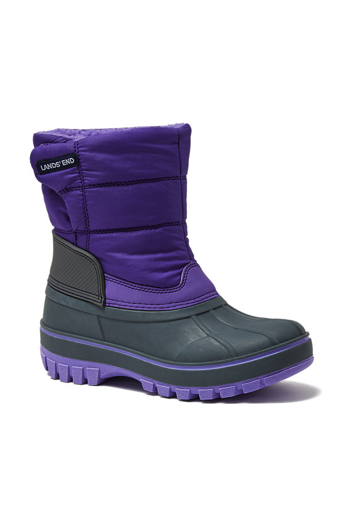 Kids Frost Insulated Waterproof Snow Boots - Lands' End - Purple - 7Y | Lands' End (US)