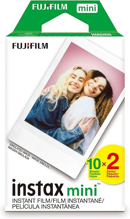 FUJIFILM Instax Mini Instant Film Twin Pack (White), 20 Photos | Amazon (US)
