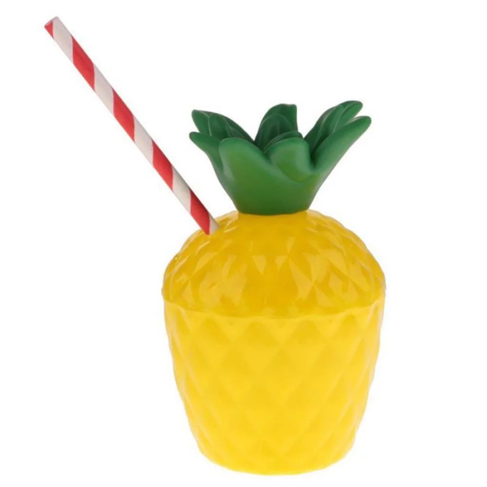TINKER Pineapple Drink Cups Coconut Cups Luau Party Decorations Pineapple Cups with Lids and Stra... | Walmart (US)