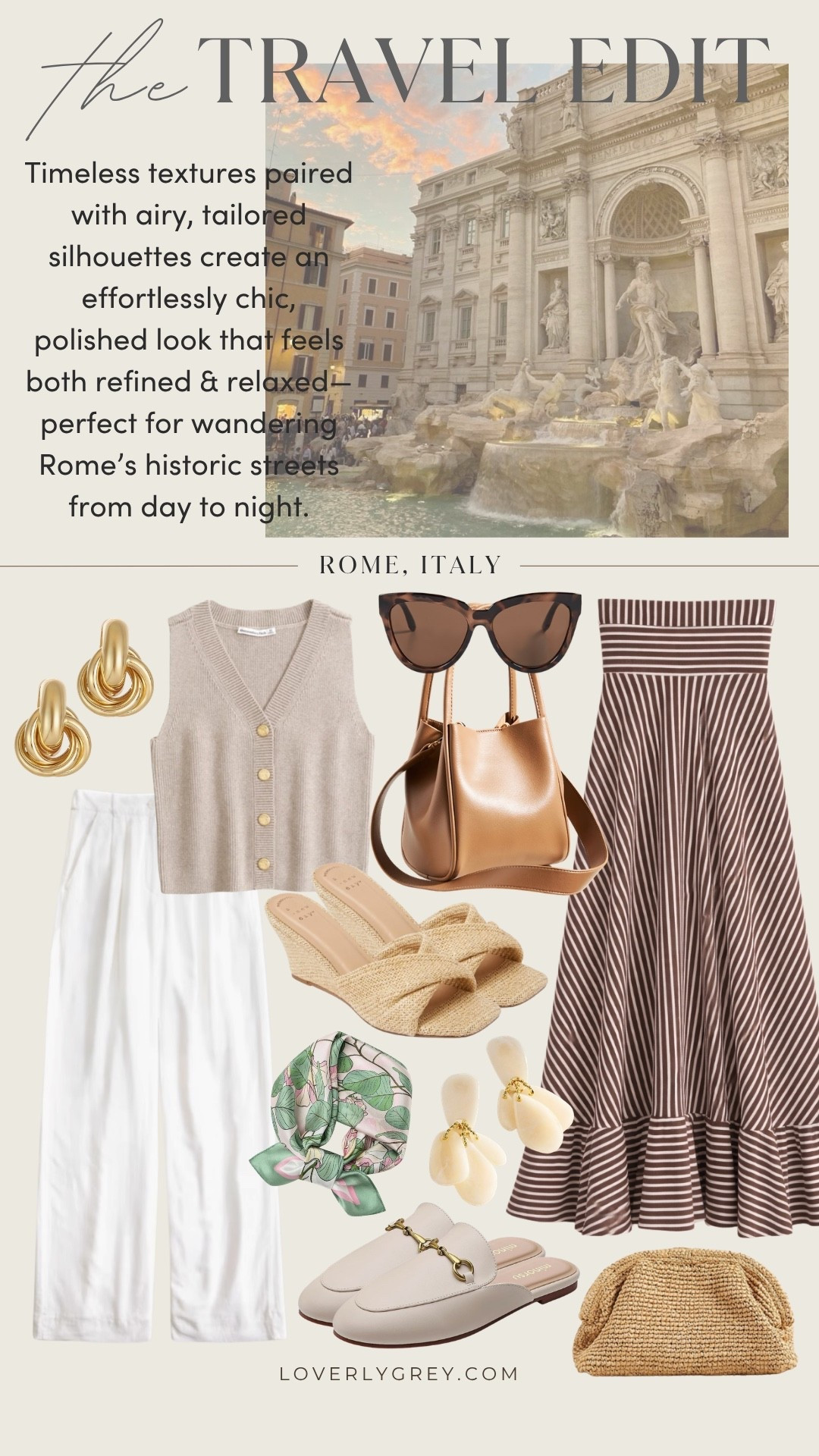 Here are some pieces I’d pack with me for a trip to Rome 💕

Loverly Grey, Rome outfit ideas, Italy outfit ideas, travel outfit ideas 

#LTKSeasonal #LTKootd #LTKTravel