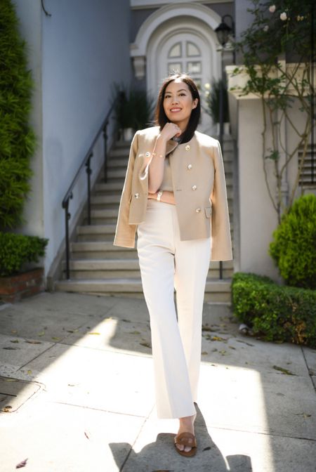 Happy Monday. This jacket and pair of pants are on sale. Use code FOURTH

#sale
#summeroutfit
#businesscasual
#anntaylor
#officeoutfits

#LTKsalealert #LTKSeasonal #LTKstyletip