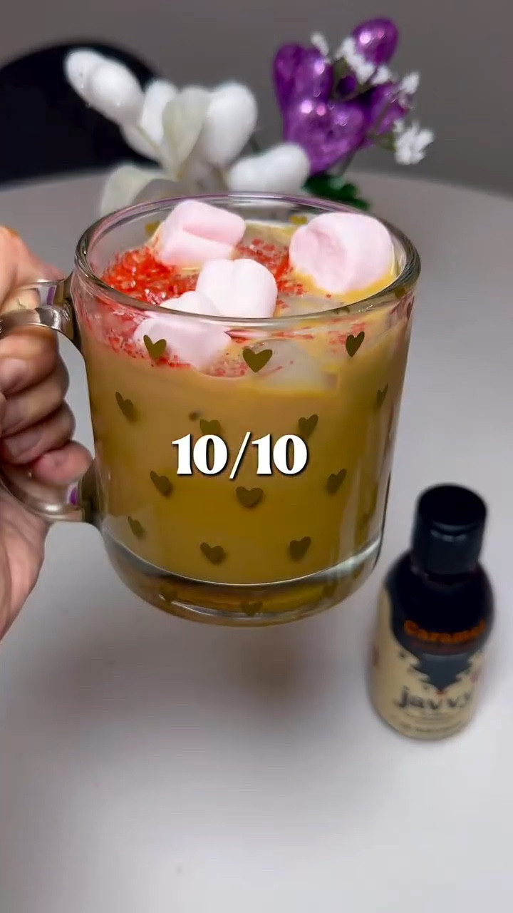 No because this Valentine’s coffee? 10/10. Like actually. 🤎💗

I made the cutest little Valentine’s Day inspired drink using @javvycoffee Concentrate in Caramel and it took me maybe 2 minutes.

Recipe:
– Milk + caramel sauce (froth together)
– 2 tsp Javvy Coffee Concentrate in Caramel over ice
– Red + white sugar on top
– Strawberry heart marshmallows 💕

It’s sweet, festive, and perfect for Valentine’s Day or a little at-home date night.

Save this for your next coffee moment 💌

#LTKValentine #LTKmorningroutine #LTKfoodie