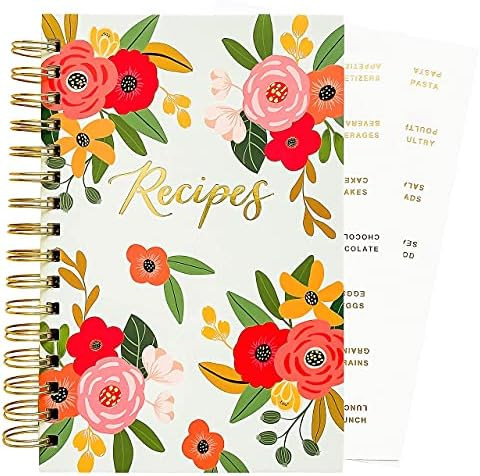 Teal Petal Blank Recipe Book To Write In Your Own Recipes - Recipe Notebook, Hardcover Recipe Jou... | Amazon (US)