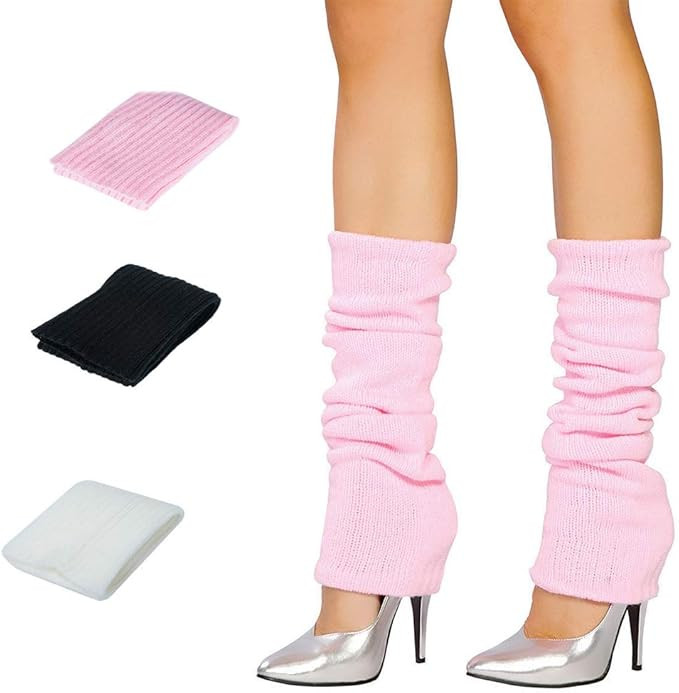 traderplus 3 Pair Women Knit Leg Warmers Long Socks | Amazon (US)