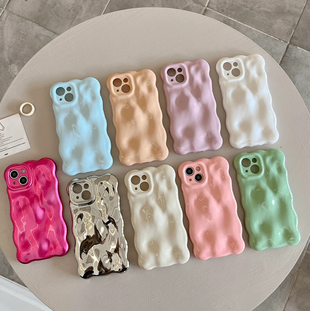3D Bubble Wavy Pattern Phone Case for Iphones Pastel Colours & Soft Shockproof Back Cover - Etsy | Etsy (US)