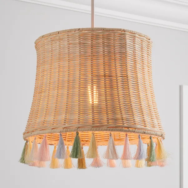 Fiesta Rattan Tassel Easy Fit Pendant Shade | Dunelm (migrated)