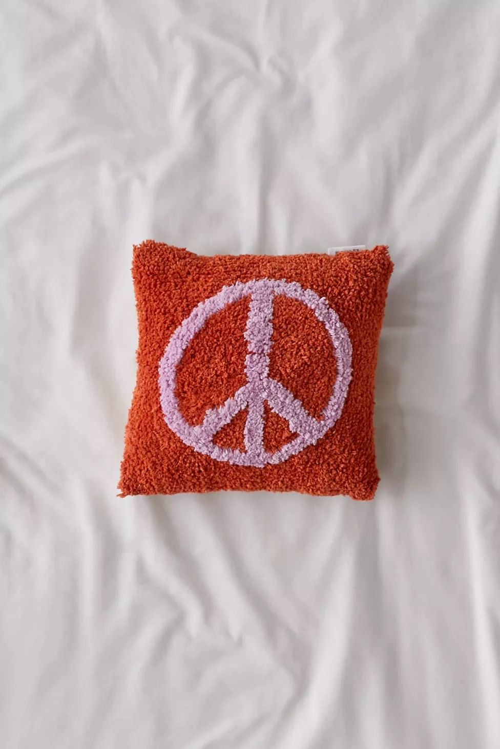Peace Tufted Mini Throw Pillow | Urban Outfitters (US and RoW)