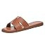 Rihero Women's Dressy Flat Sandals Comfortable Slip On Leather Slide Sandals | Amazon (US)