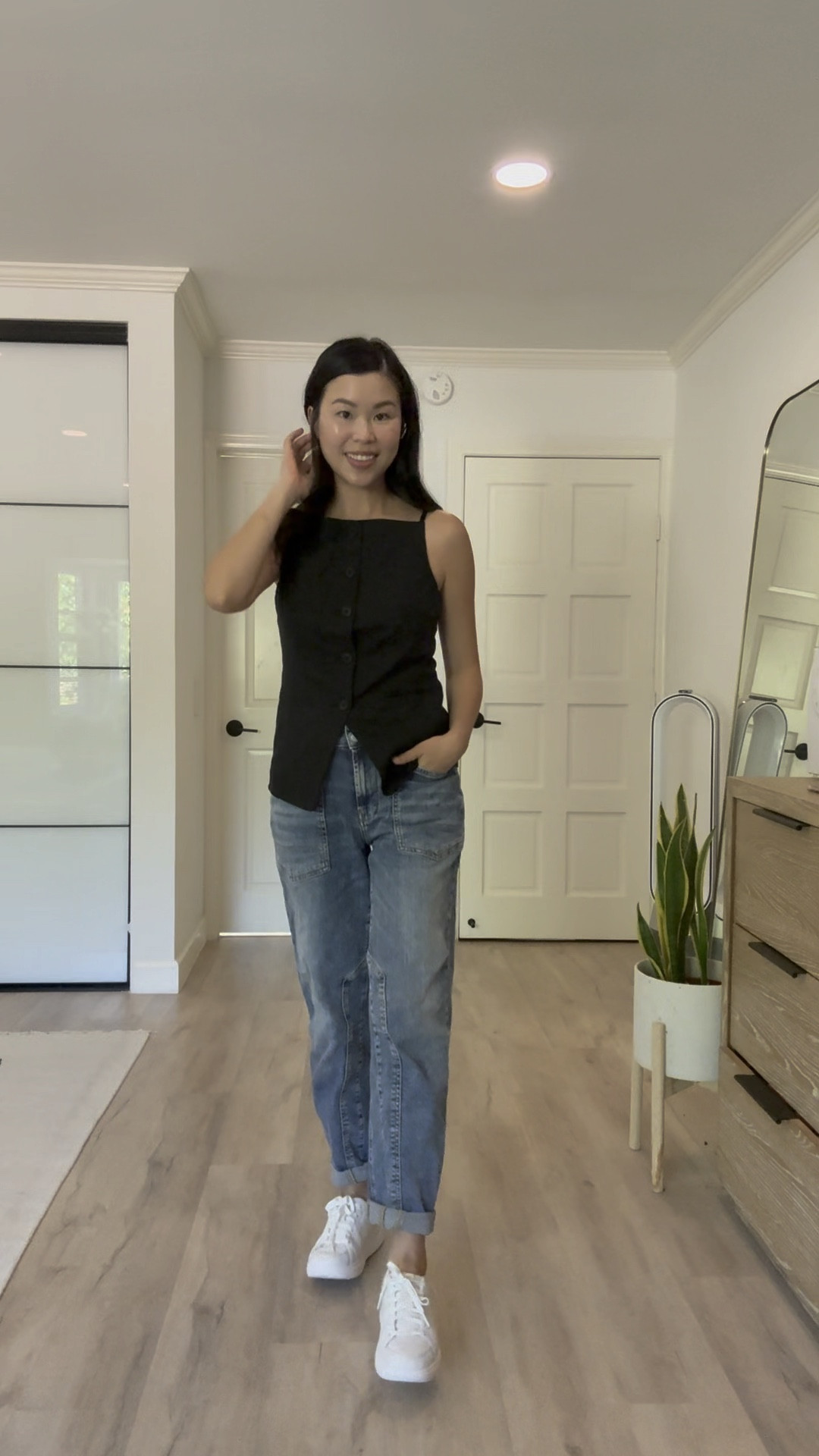 After searching everywhere for a vest that's both feminine and flattering, I finally found the one! It’s effortless, gives a pulled-together look, and works dressed up or down. It also comes in different colors and some are on sale right now! I’m 5’7 127 lbs and wearing size 2  

#LTKSeasonal #LTKOver40 #LTKxMadewell