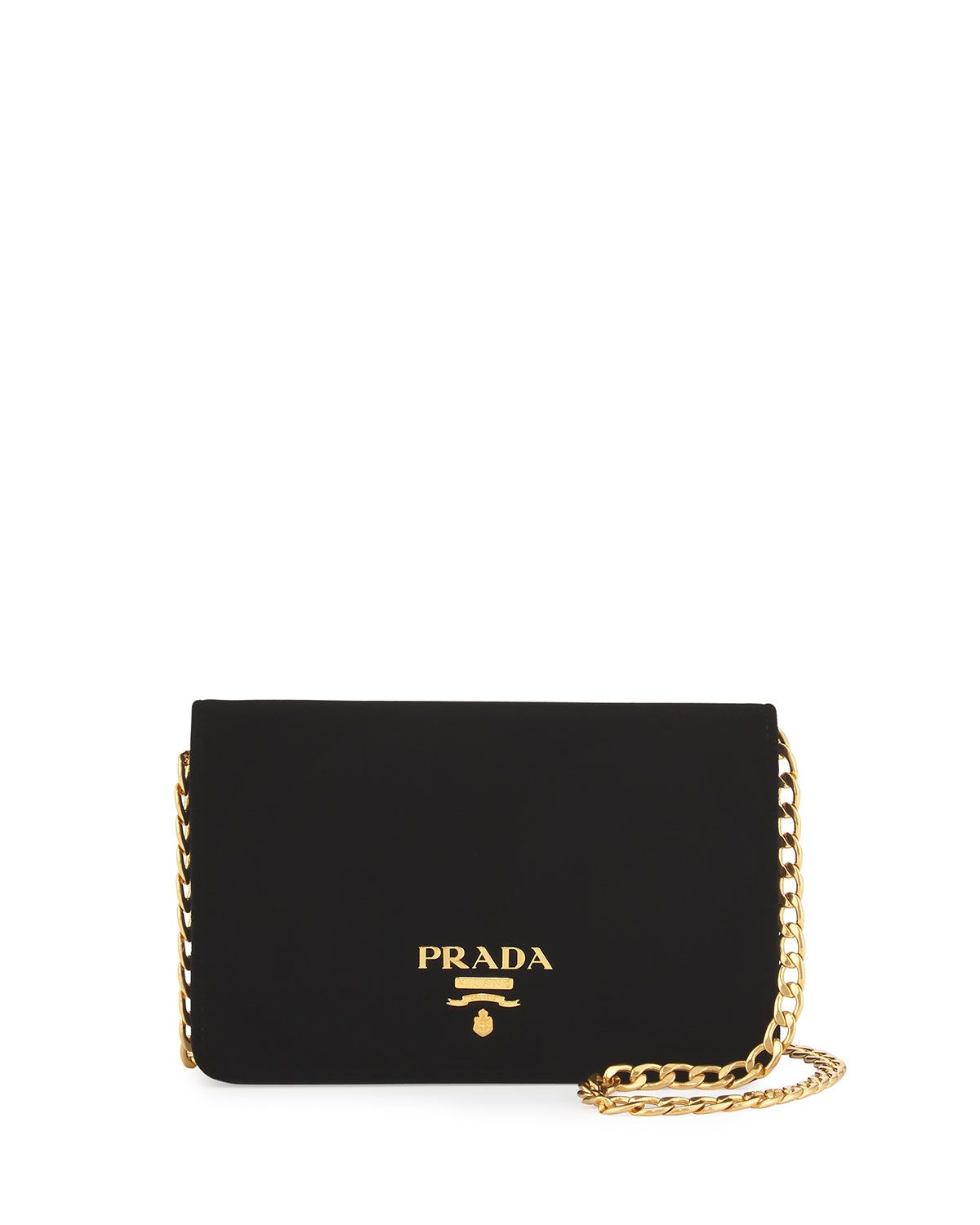 Prada Velvet Chain Shoulder Bag, Black (Nero) | Neiman Marcus