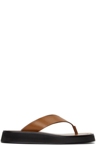 Tan Ginza Sandals | SSENSE