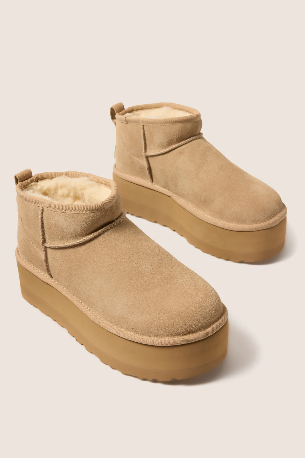 UGG Women's Ultra Mini Platform Shoes, Size 10, Taupe | Evereve