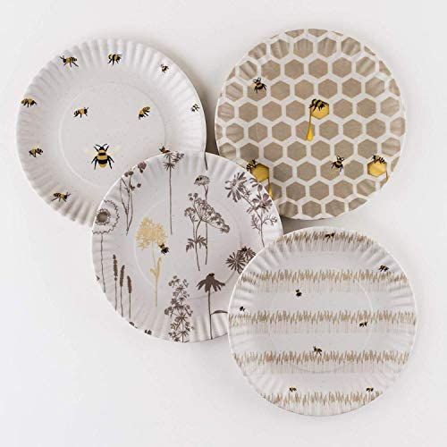 Amazon.com | Busy Bees Melamine 9 Plates - Set of Four: Dinner Plates | Amazon (US)