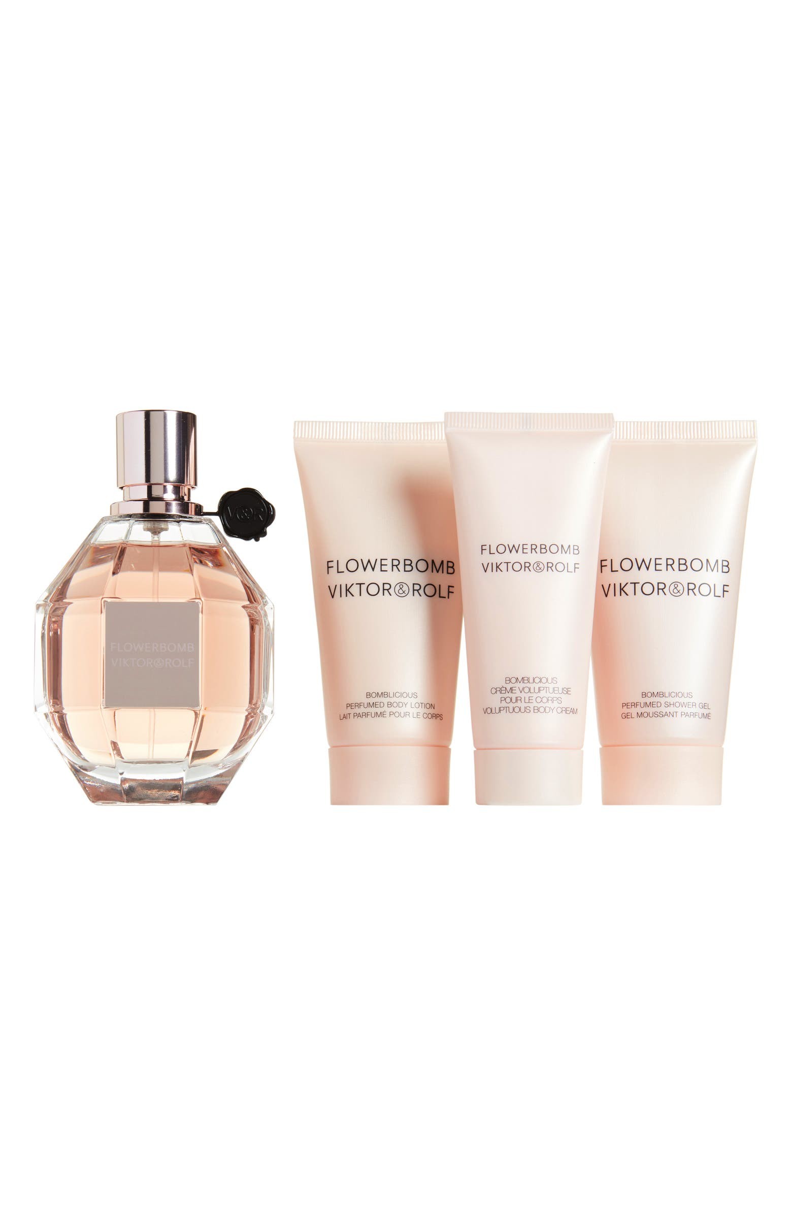 What it is: A four-piece set featuring the explosive scent of Flowerbomb, in a full-size eau de p... | Nordstrom