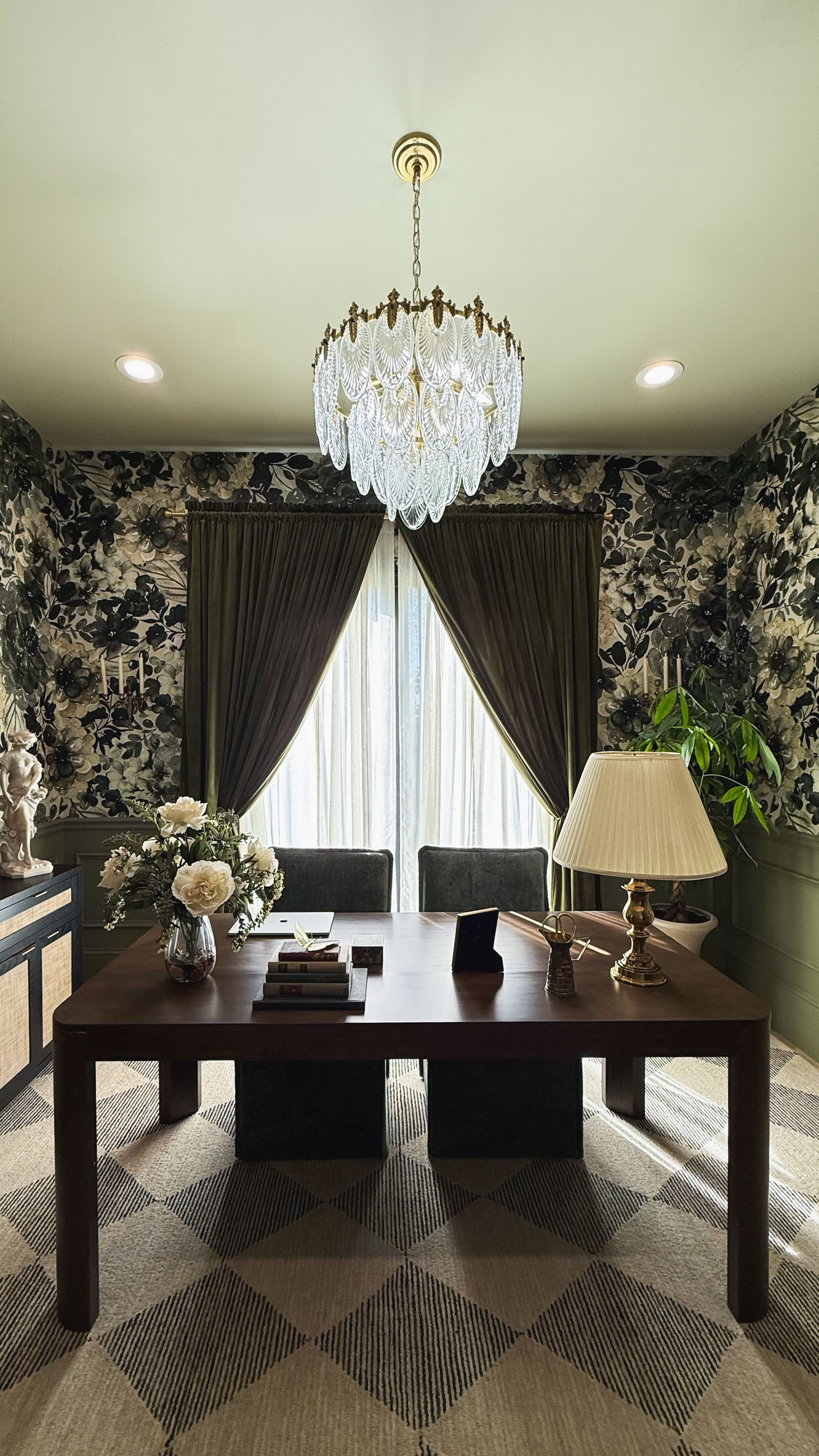 A chandelier in an office because practical spaces deserve to be pretty. The addition of this Plank + Beam table, and wall of cabinets also ensure that my office has tons of storage, and work space as well.  

 

#LTKdayinmylife #LTKHome #LTKWorkwear