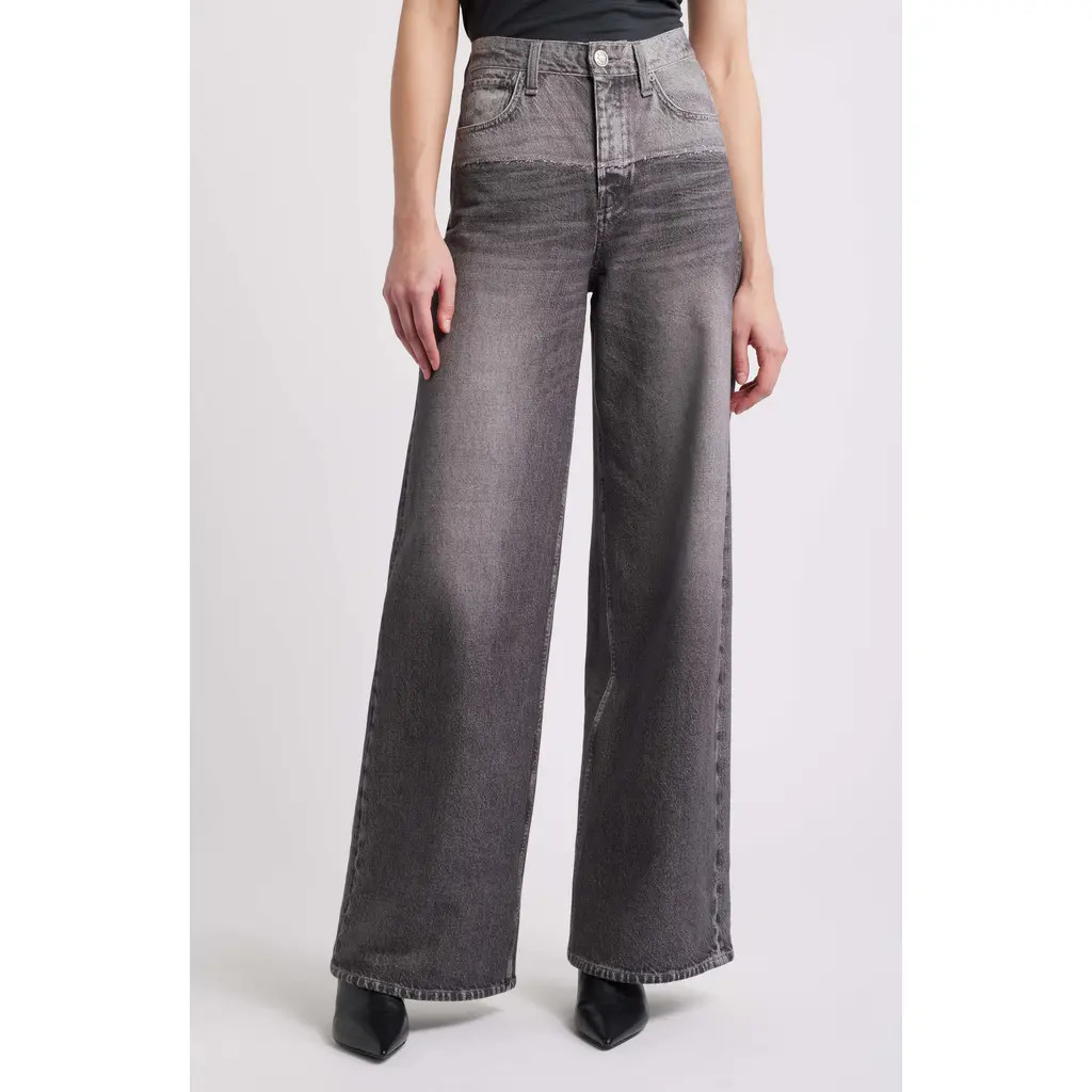 rag & bone Miramar Sofie High Waist Wide Leg Cotton Terry Sweatpant Jeans in Charlize at Nordstrom, Size 29 | Nordstrom