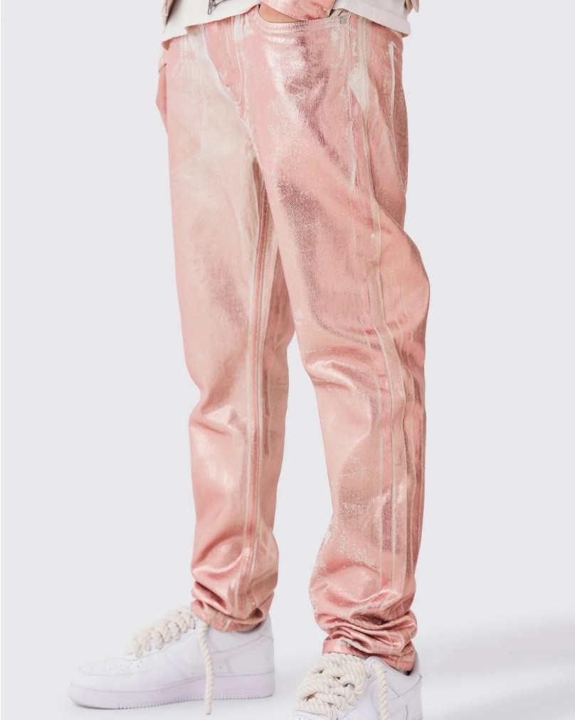 Rose gold denim waxed metallic jeans. These have a great shine and are a really nice waxed denim finish. Love the color, and only $30. I also tagged the matching jacket in related products. 

#LTKSummerSales #LTKMens #LTKFindsUnder50
