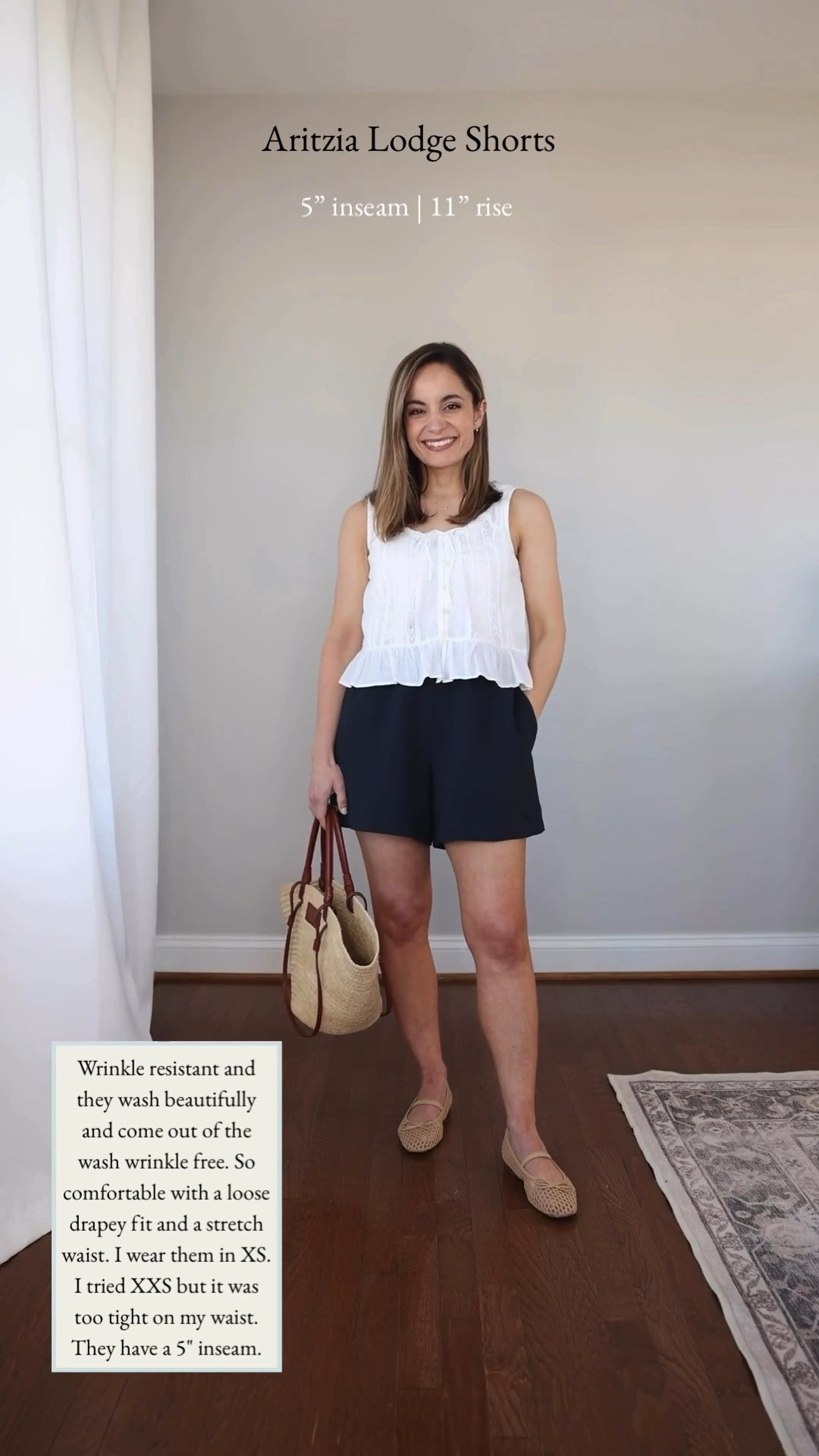 Five pairs of shorts I can’t wait to wear this summer. 

Aritzia Lodge Shorts: XS | 5" inseam
Cardigan (Old Navy): Petite XS
White Top (Abercrombie): XXS

Flats (J.Crew Factory) true to size
Sandals (Dolce Vita) true to size)

I’m 4’10”, and my bust, waist, and hip measurements are 32″, 24″, and 36″. My ankle inseam is 25". 

 

#LTKPetite