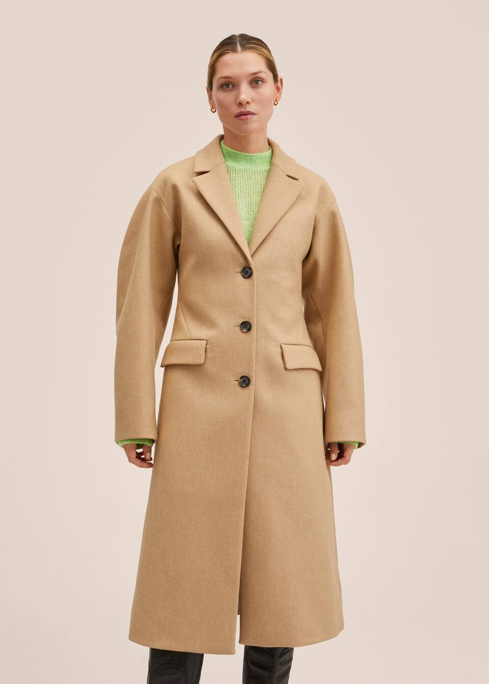 Oversize wool coat | MANGO (US)
